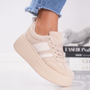 Pantofi Casual StripeWalk - H35 Beige - Img 1