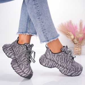 Pantofi Sport Amelie - 1042 Zebra - Img 2