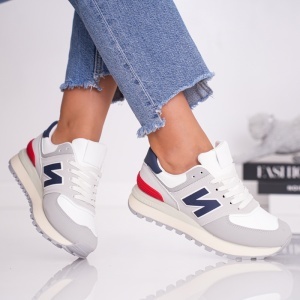 Pantofi Sport New Bolune - BNL574 Beige Grey Blue - Img 3