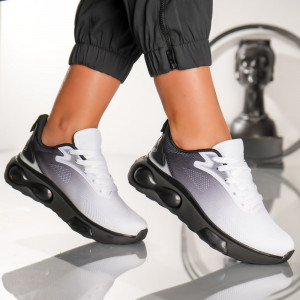 Pantofi Sport RUN 1 - H181 White Black - Img 3