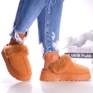 Papuci Casual UG - CozyBand B24-1580 Camel - Img 4