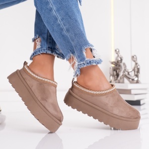 Papuci Casual UG - CozyStep VL242 Khaki - Img 2