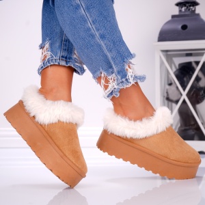 Papuci Casual UG - FluffyRise Y127 Camel - Img 2