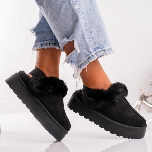 Papuci Casual UG - FluffyStep VL243 Black - Img 2