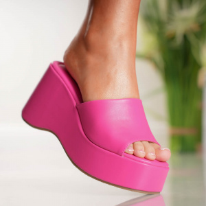 Papuci Cu Platforma - 3FD2 Fuchsia - Img 1