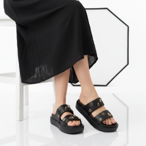 Papuci Cu Platforma - BG196 Black - Img 2