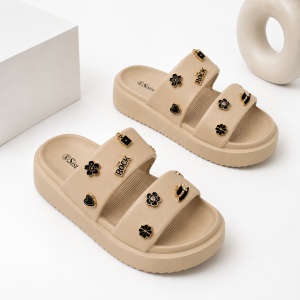 Papuci Cu Platforma - BG196 Khaki