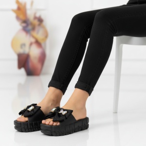 Papuci Cu Platforma - BG200 Black - Img 2