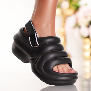 Papuci Dama Michell - 3080 Black - Img 1
