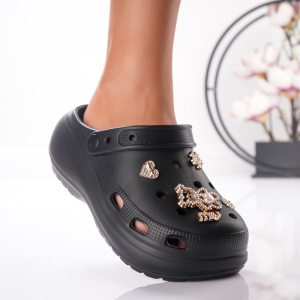 Saboti Krock Cu Platforma - F-178 Black - Img 1
