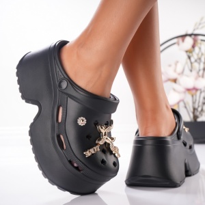 Saboti Krock Cu Platforma - F-179 Black - Img 4