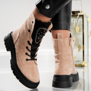 Ghete Casual Cleopatra - ABC-959B Khaki - Img 3