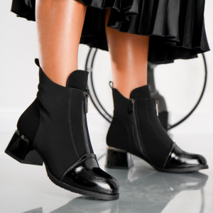 Ghete Casual cu Toc Clare - SH1280 Black - Img 3