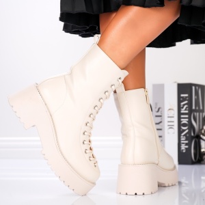 Ghete Casual Gloria - B24-1500 Beige - Img 3