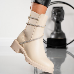 Ghete Casual Hera - SH1295 Beige - Img 3