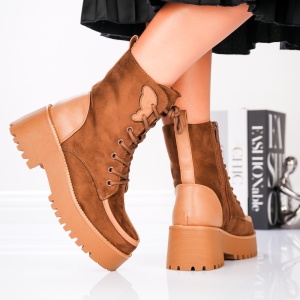 Ghete Casual - Raven B24-1653 Brown - Img 3