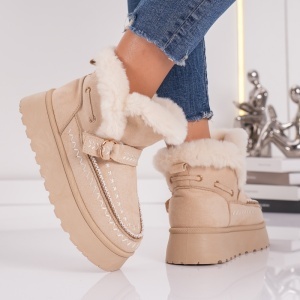 Ghete Casual UG - SnowBelt NB776 Beige