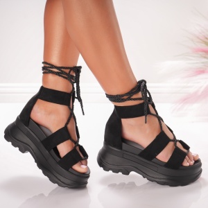 Ghete Dama cu Platforma - 5WL26 Black - Img 2