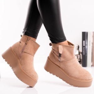 Ghete Dama Cu Platforma - LiftEdge SH1533 Khaki - Img 3
