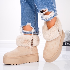 Ghete Tip UG -SoftFur Classic JIA003 Beige - Img 4