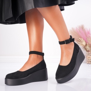Pantofi Casual cu Platforma Deea - 1038 Black - Img 3