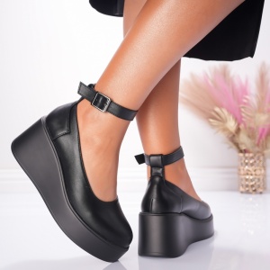 Pantofi Casual cu Platforma Deea - 1039 Black - Img 2