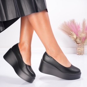 Pantofi Casual cu Platforma Masha - 1034 Black - Img 3