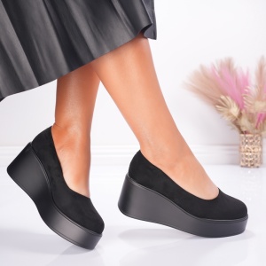 Pantofi Casual cu Platforma Masha - 1036 Black - Img 2