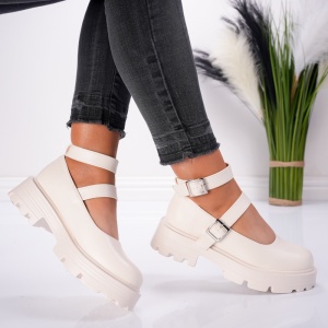 Pantofi Casual Glory - 1003 Beige - Img 2
