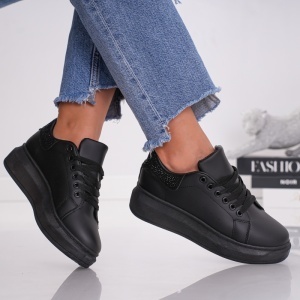 Pantofi Casual Muse - 1861 All Black - Img 3