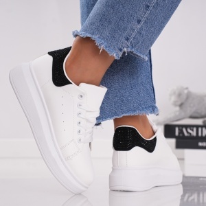 Pantofi Casual Muse - 1861 White Black