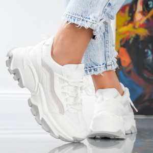 Pantofi Sport Anda Two - H06 White - Img 2