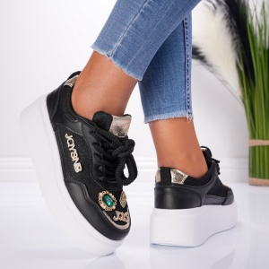 Pantofi Sport JoySnb - MK048 Black - Img 1