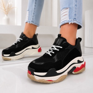 Pantofi Sport Triple S - BL608 Black White