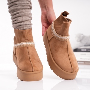 Papuci Casual UG - CozySock VL258 Camel - Img 3