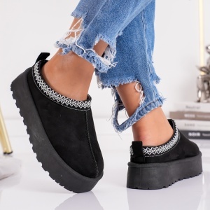Papuci Casual UG - CozyStep VL242 Black
