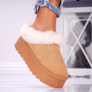 Papuci Casual UG - FluffyRise Y127 Camel - Img 3