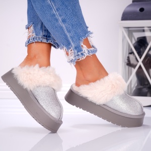 Papuci Casual UG - FurrySoft BG183 Silver - Img 2