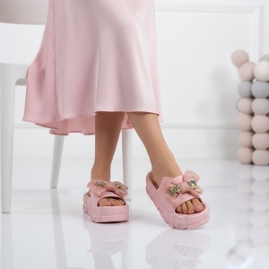 Papuci Cu Platforma - BG200 Pink - Img 3