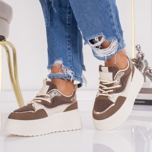 Sneakers Dama UG High - MK072 Brown - Img 4