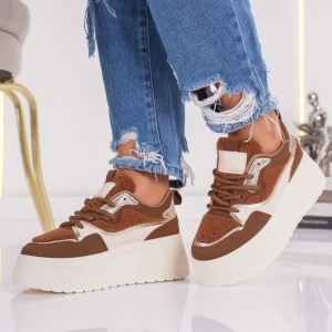 Sneakers Dama UG High - MK072 Coffee - Img 4