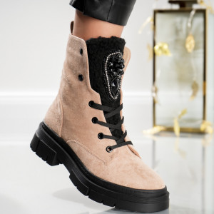 Ghete Casual Cleopatra - ABC-959B Khaki - Img 1