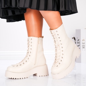 Ghete Casual Gloria - B24-1500 Beige - Img 4