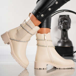 Ghete Casual Hera - SH1295 Beige - Img 4