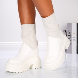 Ghete Dama Cu Platforma - 3WL61 Beige - Img 4