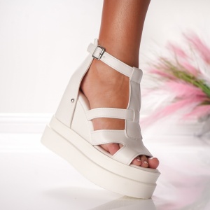 Ghete Dama cu Platforma - 5WL13 White - Img 1