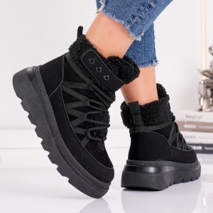 Ghete Dama Wool - MZ2315 Black - Img 2