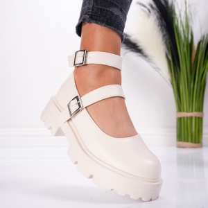 Pantofi Casual Glory - 1003 Beige - Img 3