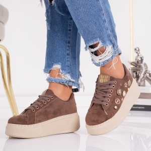 Pantofi Casual Love- MK083 Brown - Img 4