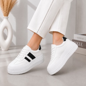 Pantofi Casual StripeWalk - H55 White - Img 3